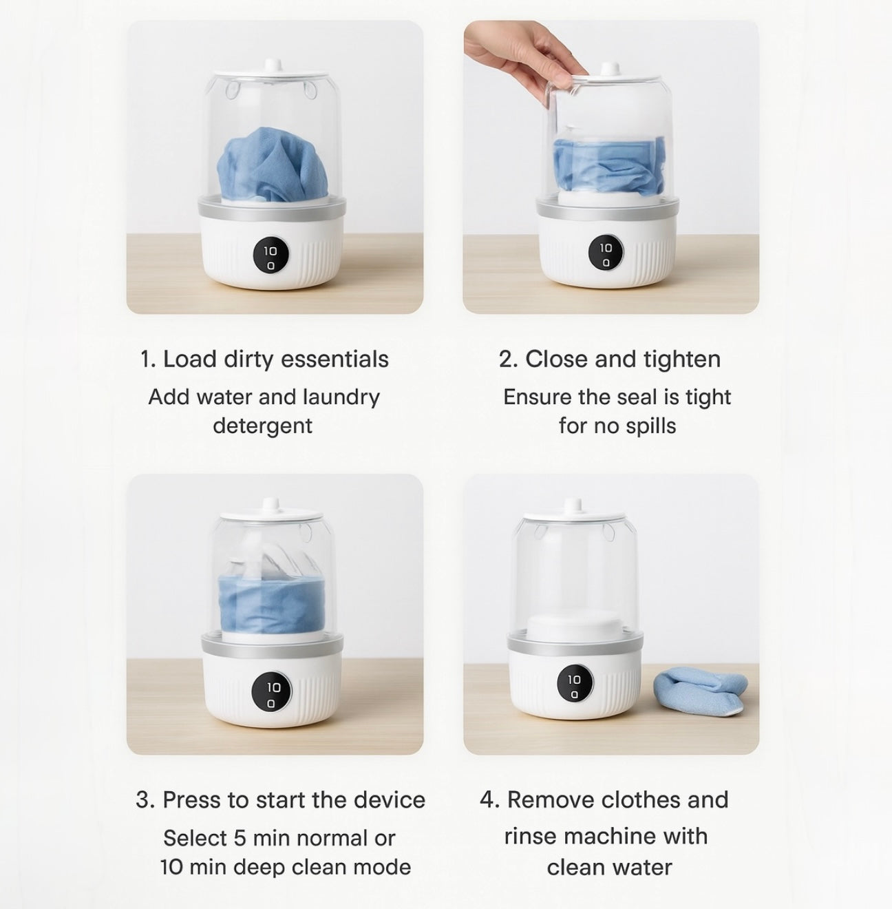 Spinova™ – The Powerful Mini Washer for All Your Daily Essentials 🧺✨